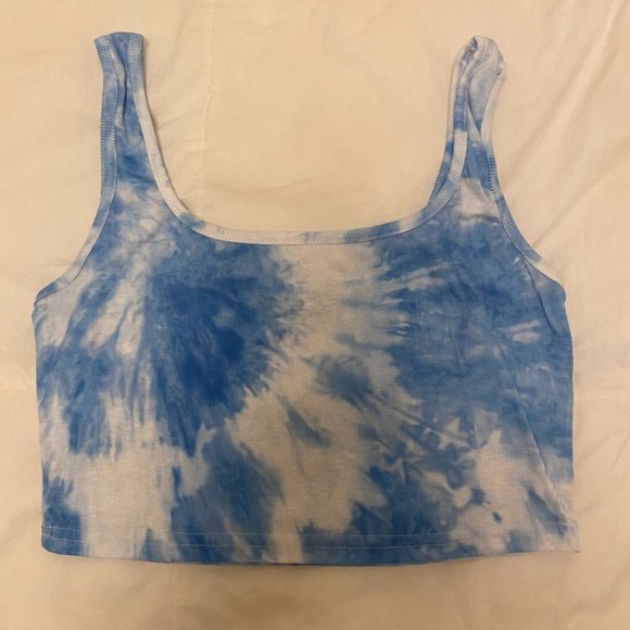 Blue tie dye crop top - Picture 1 of 2